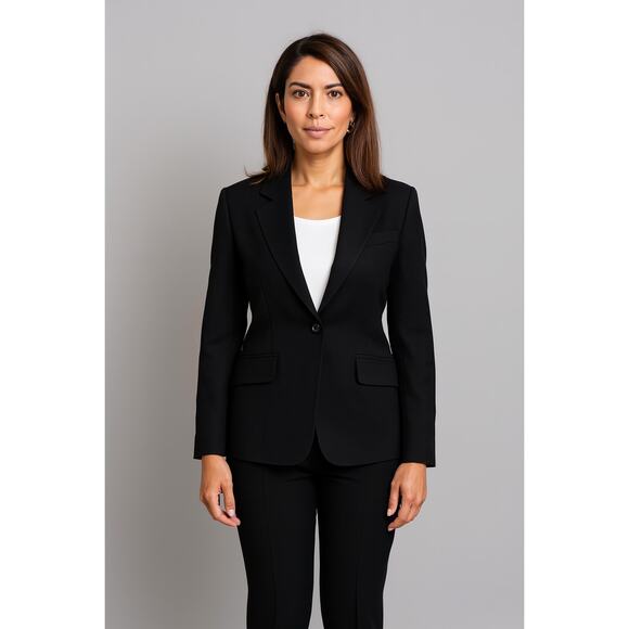 Talbots Jackets & Blazers - Vintage Talbots 100% Pure New Wool Blazer Size 6 Petite Single Button Black